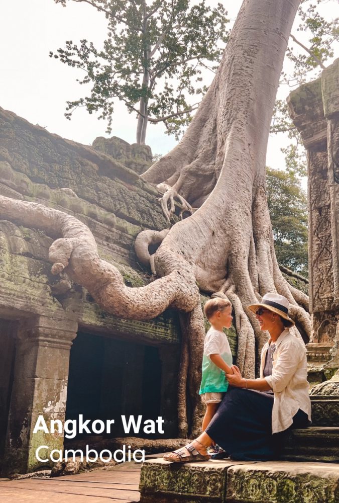 Gemma and George visit Angkor Wat in Cambodia